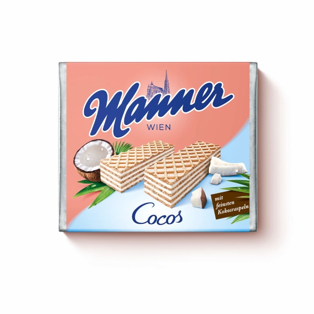 Вафлі Manner Coconut Cream з кокосовим  кремом 75 г.12шт/ящ