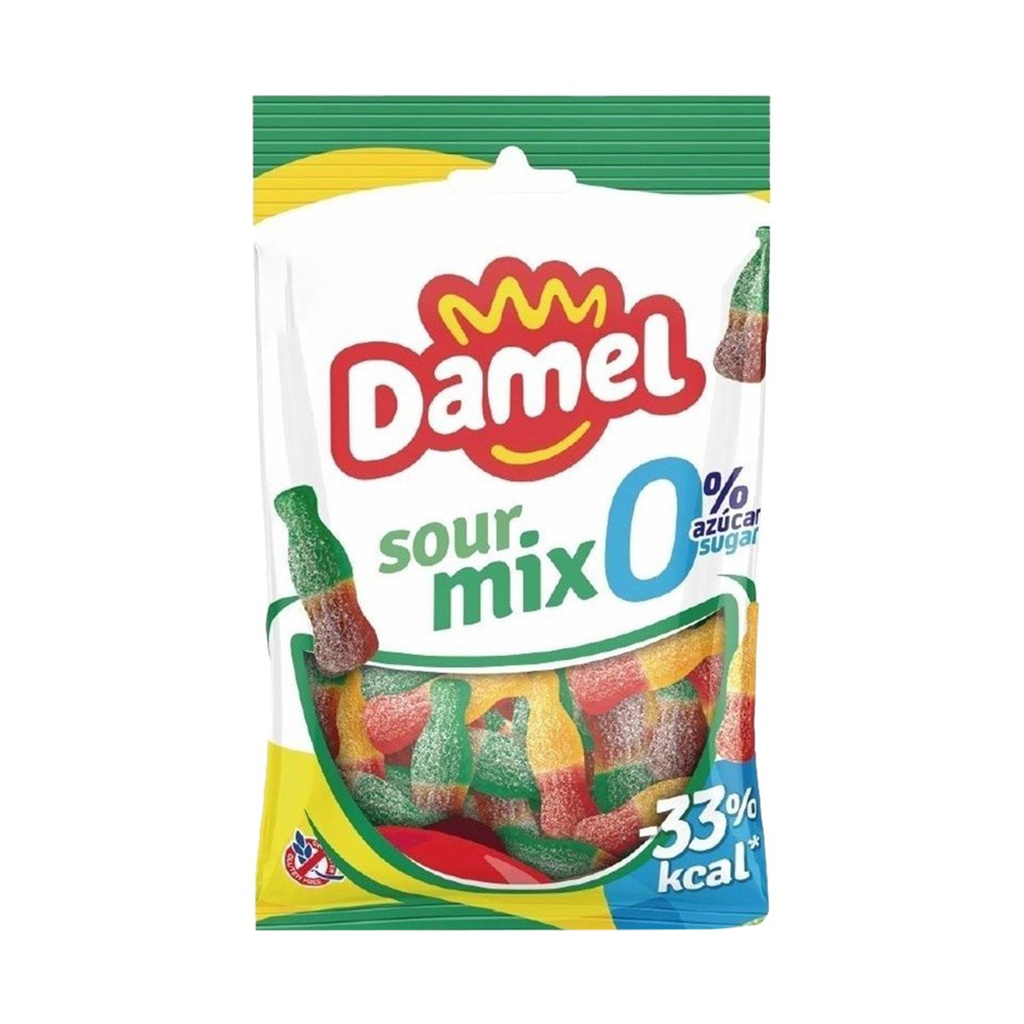 Жуйки Damel 90г без цукру sour mix кислинки 18шт/ящ