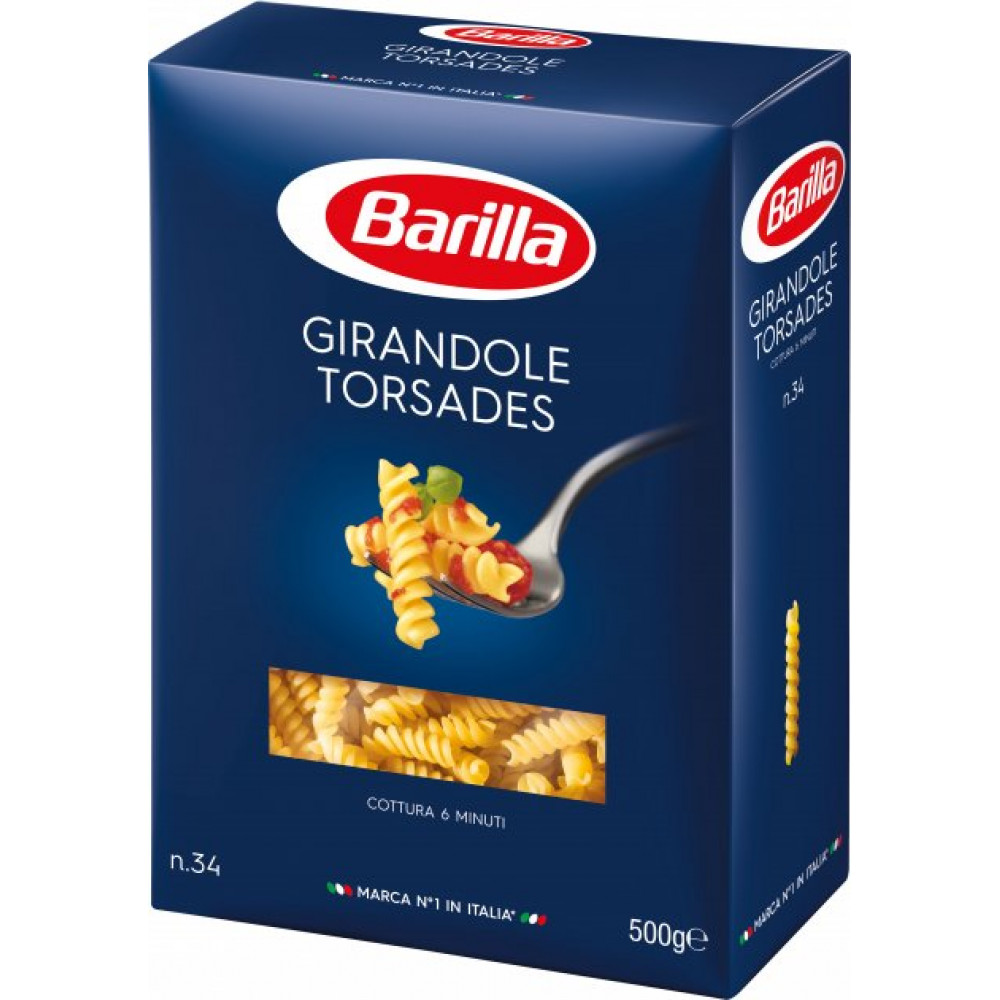 Макарони BARILLA 34 GIRANDOLE TORSADES, 500г, 12шт/ящ