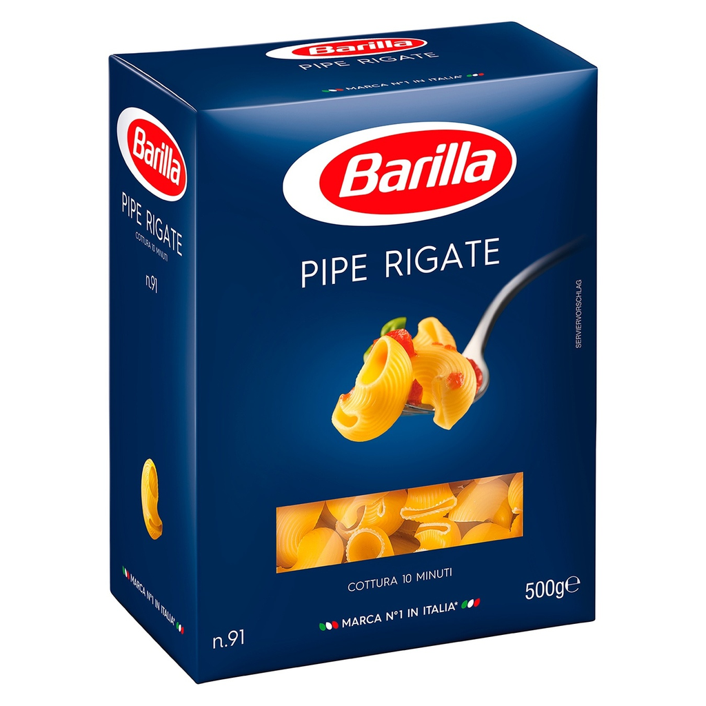 Макарони BARILLA 91 PIPE RIGATE, 500г, 12шт/ящ