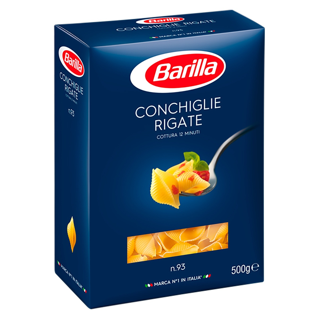 Макарони BARILLA 93 CONCHIGLIE RIGATE, 500г, 24шт/ящ
