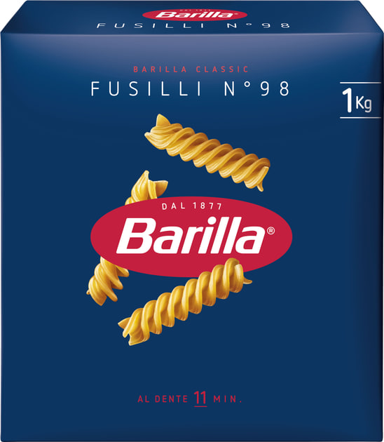 Макарони BARILLA 98 FUSILLI спіраль, 1кг, 12 шт/ящ 