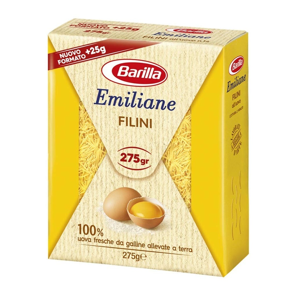 Макарони BARILLA Emiliane Filini з яйцем, 275г, 24шт/ящ