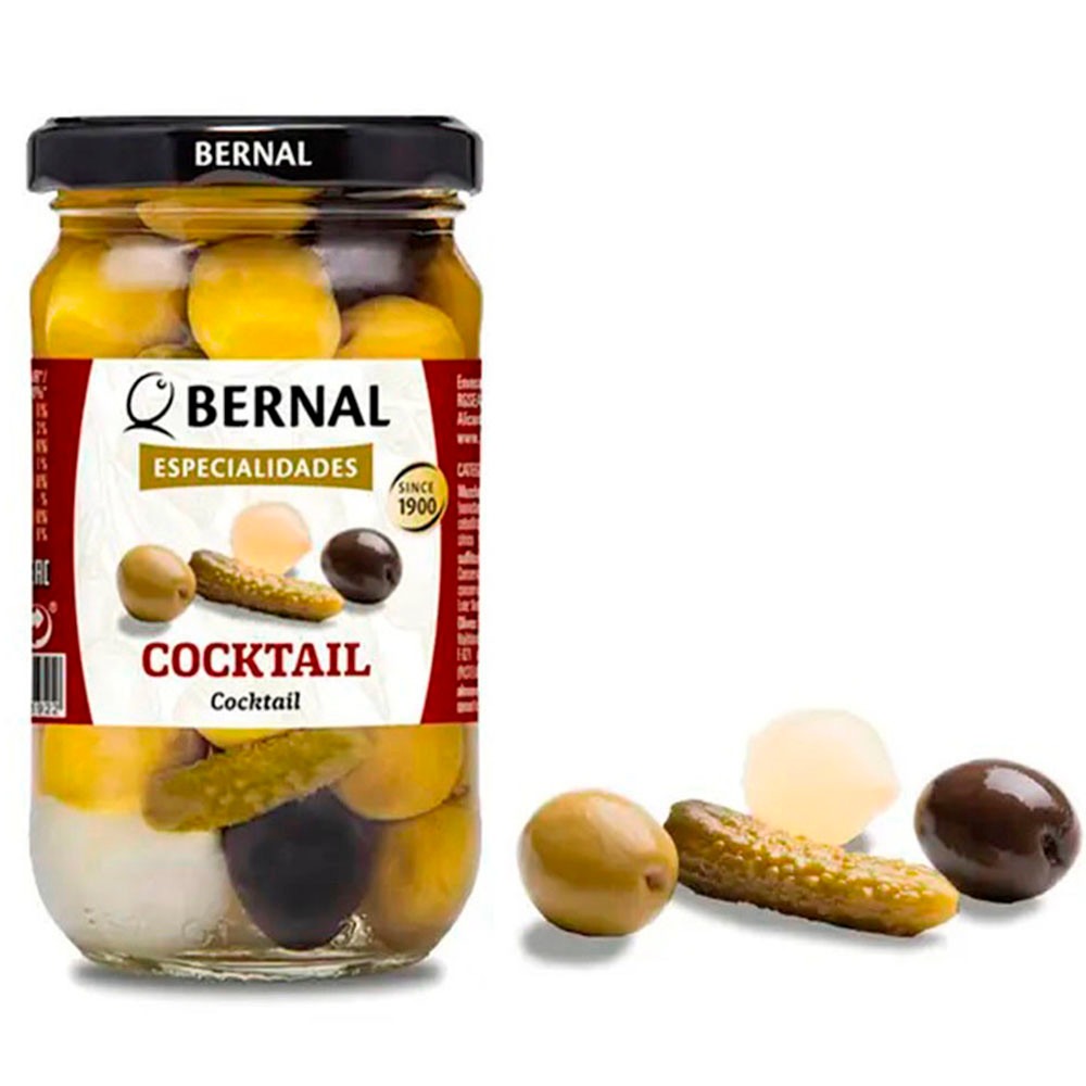 Оливки Bernal Коктейль з оливок 300 г,(суха вага 180 г) 12 шт/ящ, шт