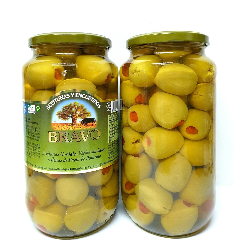 Оливки Bravo з перцем 1000г  6шт/ящ