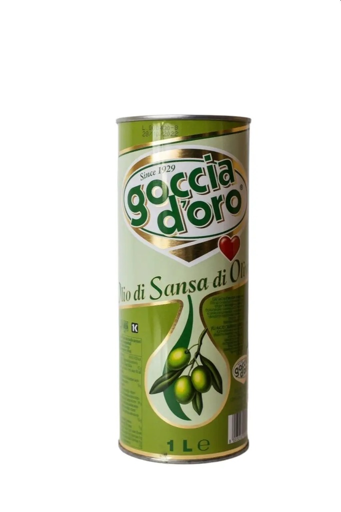 Оливкова олія Goccia D'oro di sansa 1L ж/б, 12шт/ящ
