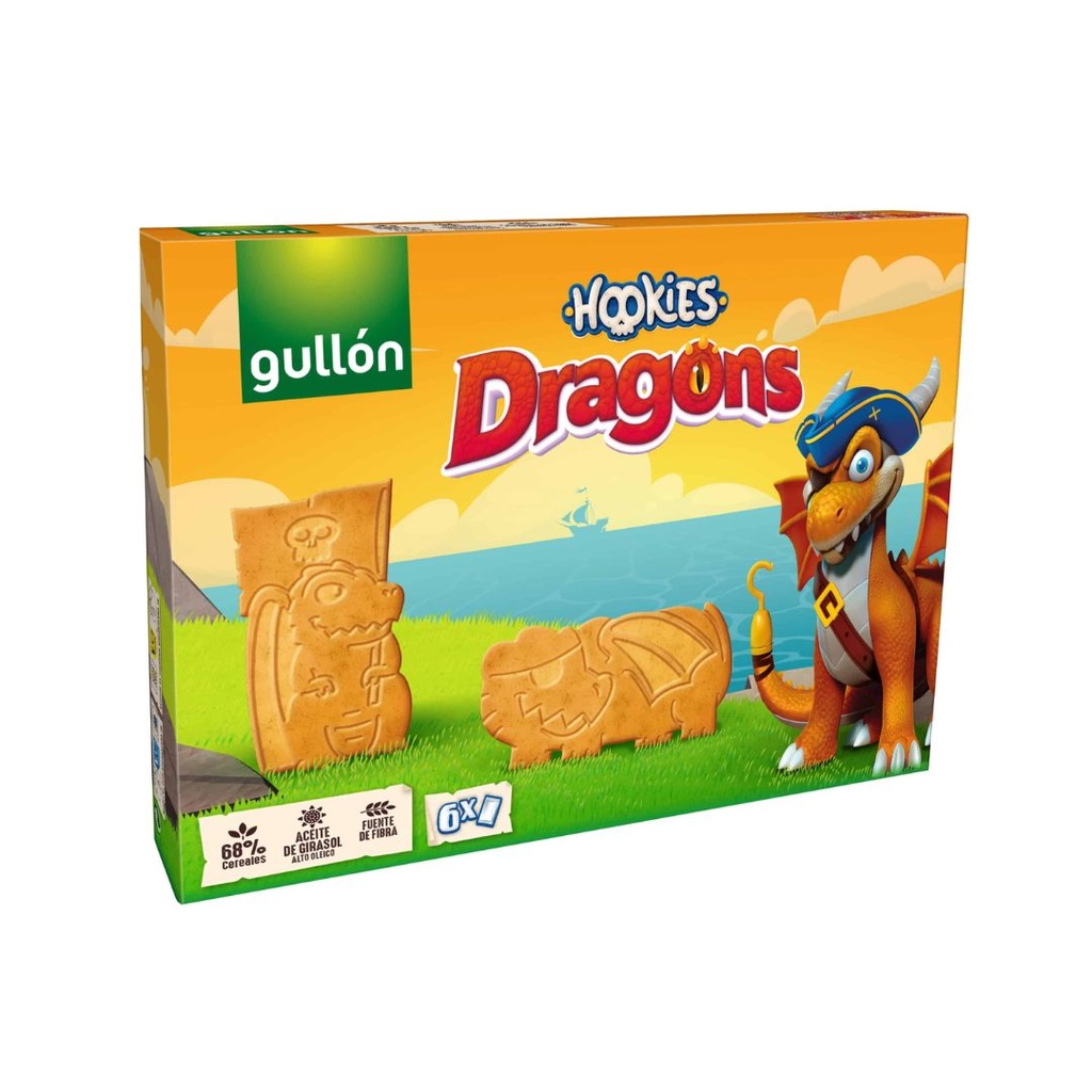 Печиво GULLON Hookies Dragons, 330г, 10шт/ящ