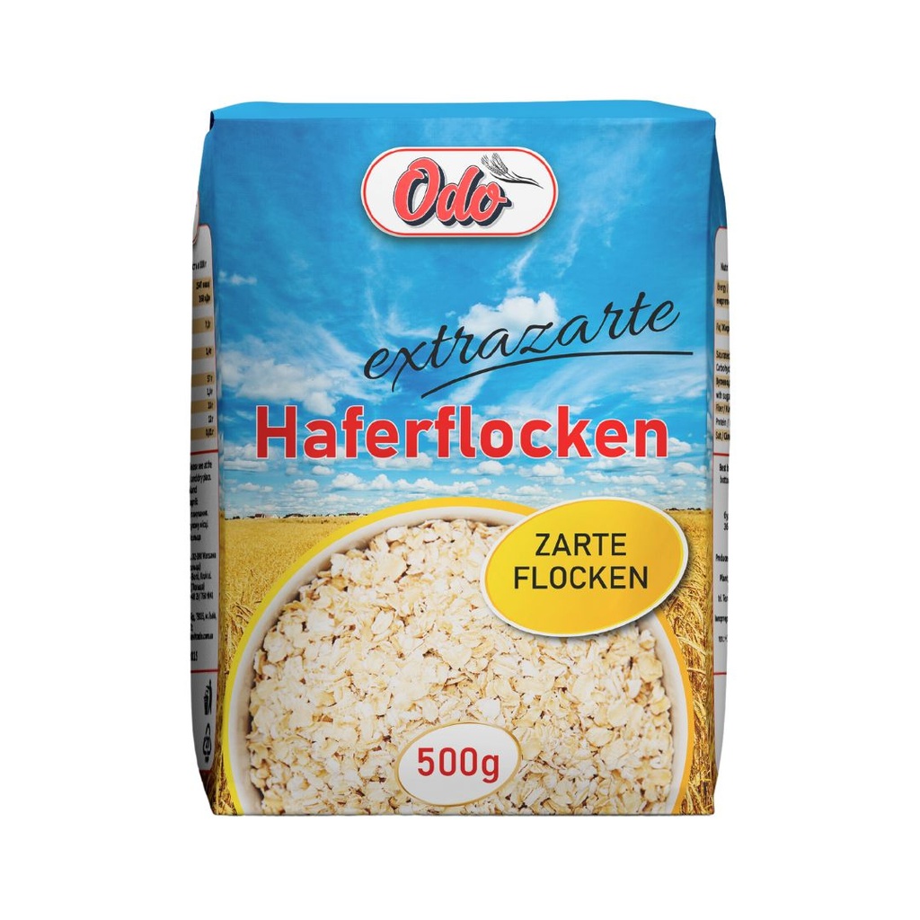 Пластівці вівсяні з різаної крупи ТМ ODO, 500г, 10 шт/ящ