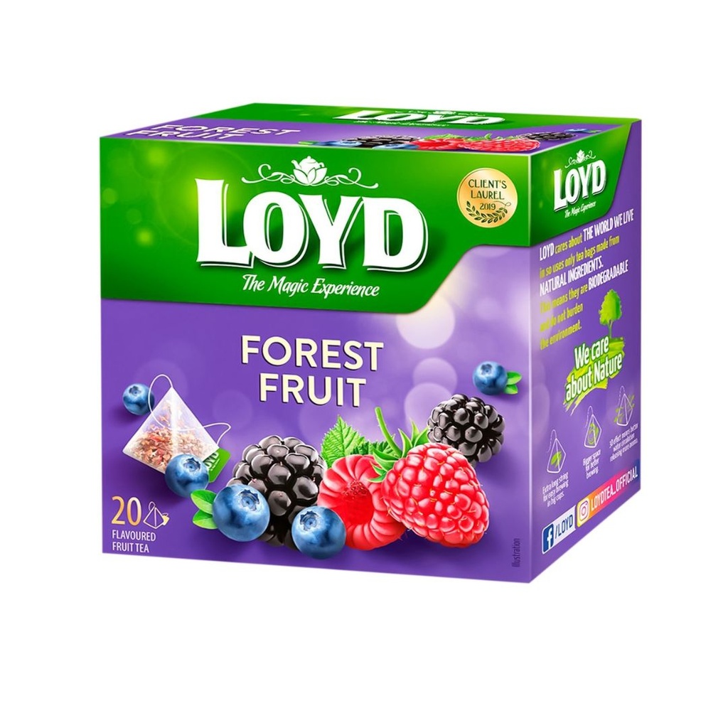 Чай  фруктовий LOYD FOREST FRUITS з лісовими ягодами, 40г (20 пірамідок), 10шт/ящ