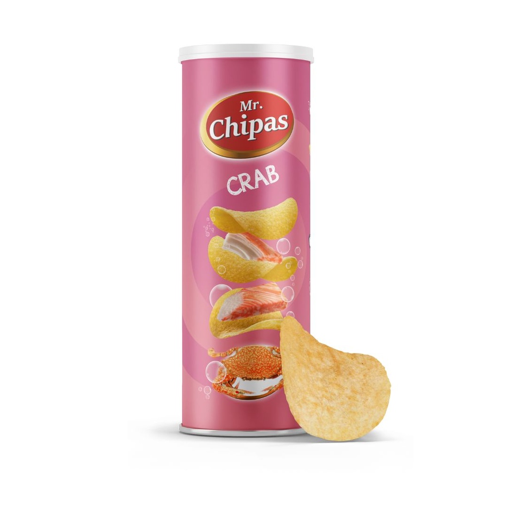 Чіпси Mr. Chipas Crab , краб, тубус 160г, 24 шт/ящ