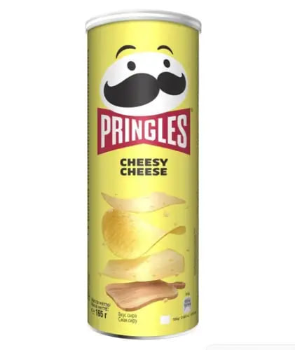 Чіпси Pringles Cheesy Cheese, подвійний сир, 165г, 19 шт/ящ