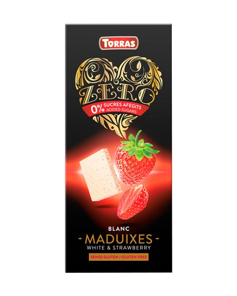 шоколад Torras Zero біла полуниця 125гр 12шт/ящ