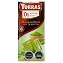 шоколад Torras білий з чаєм матча 75гр 48шт/ящ