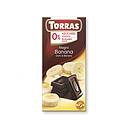 531 Шоколад Torras чорний з бананом без цукру 75 г, 12 шт/ящ, шт