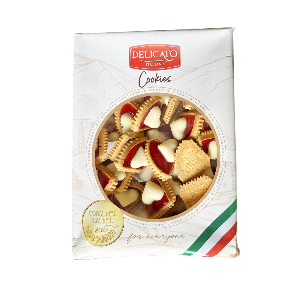 Печиво Delicato Italiano поцілунки з джемом, 200г, 10шт/ящ