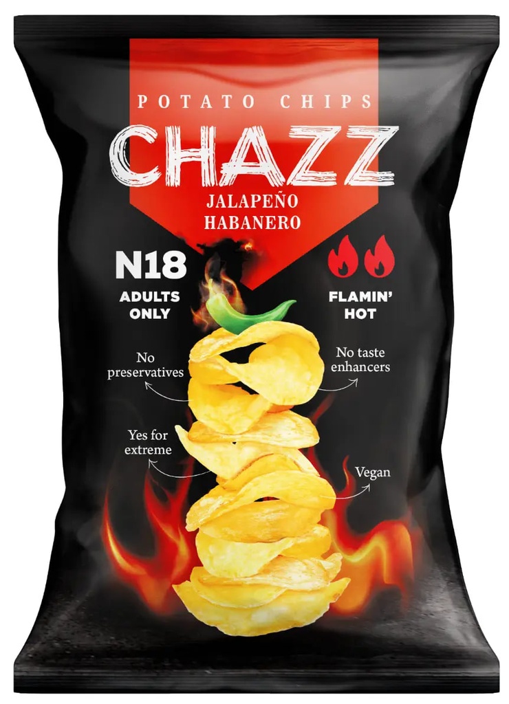 Чіпси Chazz Jalapeno Habanero 90g