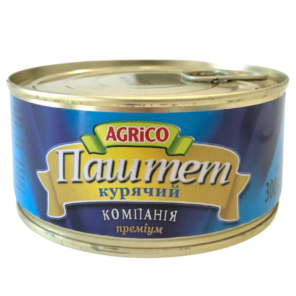 !Паштет AGRICO з курятини класичний МЕТАЛ 300г, 18 шт/ящ