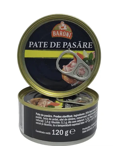 Паштет курячий Baroni pate de pasare 120г 48шт/ящ