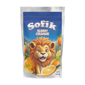 Напій соковий безалкогольний негазований Sofik "SUNNY ORANGE" зі смаком апельсину,200мл,10шт/ящ