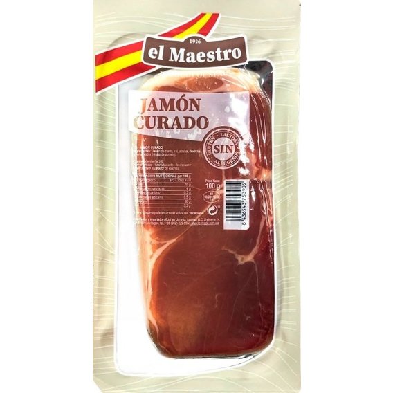 Хамон Maestro JAMON Curado Locheando, нарізка, 250г, 10шт/ящ