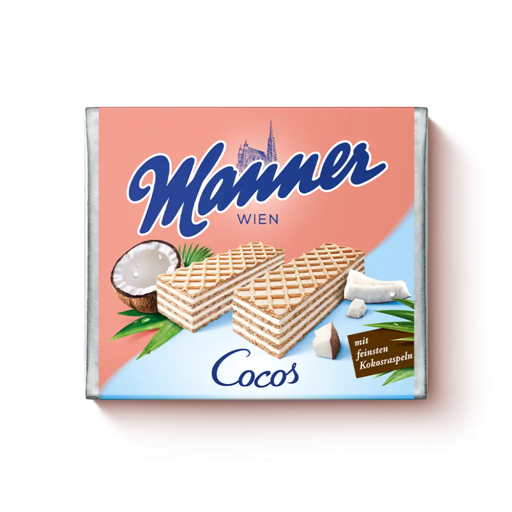 Вафлі Manner Coconut Cream з кокосовим  кремом 75 г.12шт/ящ