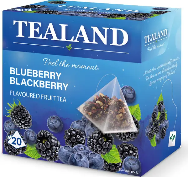 Чай фруктовий TEALAND BALCKBERRY-BLUEBERRY ожина-чорниця в пірамідках 10 шт/ящ