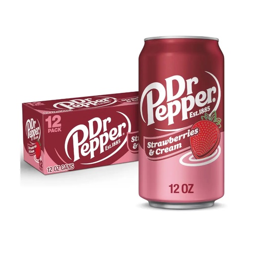 Dr. Pepper Strawberries & cream 355ml 12шт/ящ USA