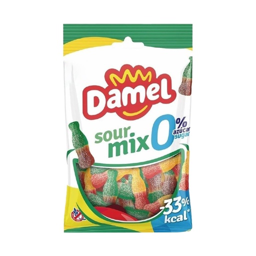 Жуйки Damel 90г без цукру sour mix кислинки 18шт/ящ