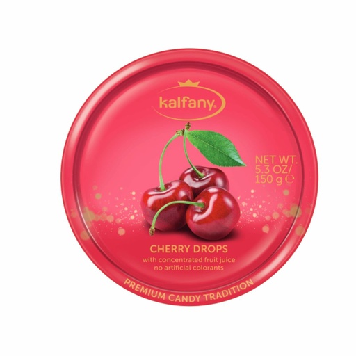 Льодяники Kalfany Cherry Candies вишня 150г, 10 шт/ящ