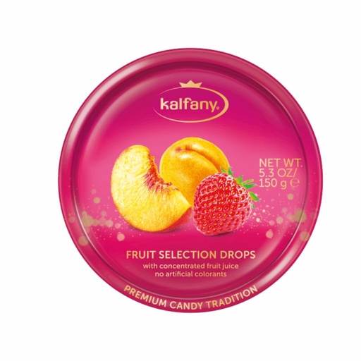 Льодяники Kalfany Fruit Selection фруктовий мікс 150г, 10 шт/ящ