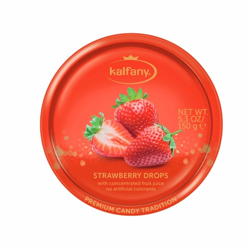 Льодяники Kalfany Strawberry Candies полуниця 150г, 10 шт/ящ