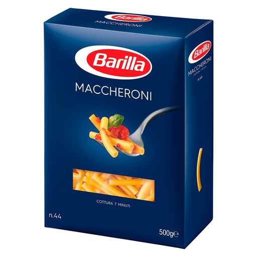 Макарони BARILLA 44 MACCHERONI трубочки, 500г, 16шт/ящ