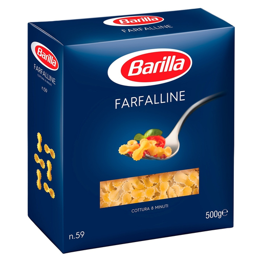 Макарони BARILLA 59 FARFALLINE бантики малі, 500г, 16шт/ящ