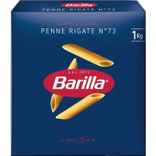 Макарони BARILLA 73 PENNE RIGATE пера, 1кг, 15 шт/ящ