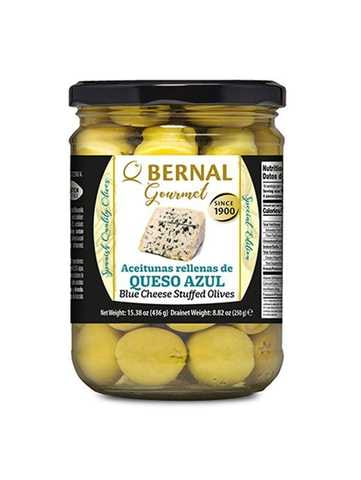 Оливки Bernal Gourmet фаршировані блакитним сиром 436 г,(суха вага 250 г) 12 шт/ящ, шт