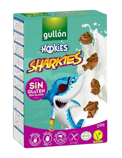 Печиво GULLON, без глютену, Hookies Sharkies , 250г, 12шт/ящ