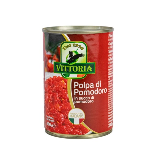 Помідори перетерті VITTORIA Polpa di Pomodoro, ж/б, 400г, 24шт/ящ