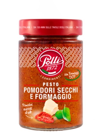 Соус Pesto POLLI pomodori secchi e formaggio, 190г, 12шт/ящ