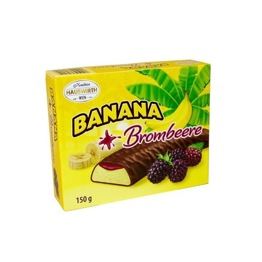 Суфле в шоколаді Hauswirth Banane Plus Brambeere, банан-ожина 150г. 24шт/ящ