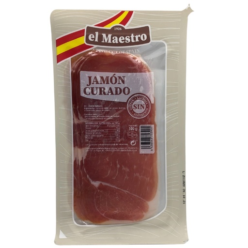 Хамон Maestro JAMON Curado Locheando, нарізка, 100г, 20шт/ящ