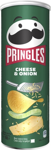 Чіпси Pringles Cheese and onion, сир та цибуля, 165г, 19 шт/ящ