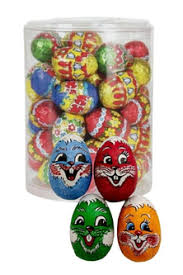 Шоколадні яйця Великодні Усміхнені в тубусі 20гр.