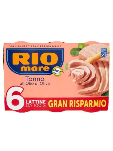 Тунець RIO MARE 100/65г, 6шт/уп