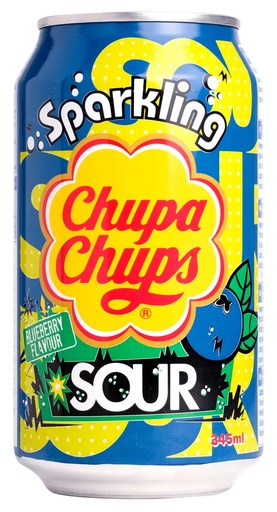 Солодка вода слабогазована Chupa Chups Sour Blue berry 345ml