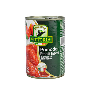 Помідори цілі VITTORIA Pellati di Pomodoro, ж/б, 400 г, 24шт/ящ